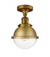  517-1CH-BB-HFS-62-BB-LED - Hampden - 1 Light - 7 inch - Brushed Brass - Semi-Flush Mount