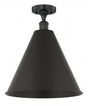  616-1F-BK-MBC-16-BK - Berkshire - 1 Light - 16 inch - Matte Black - Semi-Flush Mount