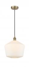  616-1P-AB-G651-12-LED - Cindyrella - 1 Light - 12 inch - Antique Brass - Cord hung - Mini Pendant