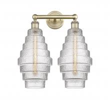  616-2W-AB-G672-8 - Cascade - 2 Light - 17 inch - Antique Brass - Bath Vanity Light