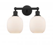  616-2W-BK-G101 - Belfast - 2 Light - 15 inch - Matte Black - Bath Vanity Light