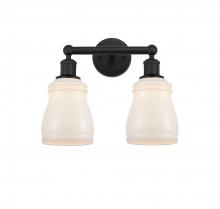  616-2W-BK-G391 - Ellery - 2 Light - 14 inch - Matte Black - Bath Vanity Light