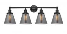  616-4W-BK-G63 - Cone - 4 Light - 33 inch - Matte Black - Bath Vanity Light