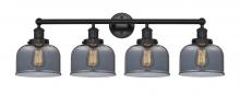  616-4W-BK-G73 - Bell - 4 Light - 35 inch - Matte Black - Bath Vanity Light