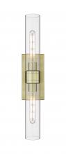  617-2W-AB-G617-11CL - Boreas - 2 Light - 24 inch - Antique Brass - Bath Vanity Light