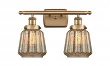  916-2W-BB-G146 - Chatham - 2 Light - 16 inch - Brushed Brass - Bath Vanity Light