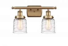  916-2W-BB-G513-LED - Bell - 2 Light - 16 inch - Brushed Brass - Bath Vanity Light