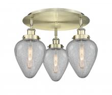  916-3C-AB-G165 - Geneseo - 3 Light - 18 inch - Antique Brass - Flush Mount