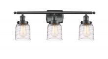  916-3W-BK-G513 - Bell - 3 Light - 26 inch - Matte Black - Bath Vanity Light