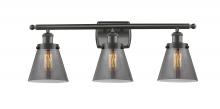  916-3W-OB-G63-LED - Cone - 3 Light - 26 inch - Oil Rubbed Bronze - Bath Vanity Light