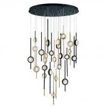  43890-033 - Barletta 26 Light Chandelier in Mixed Black + Brass