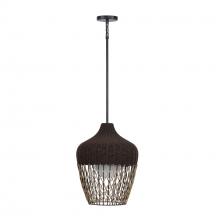  46634-016 - Hannha 1 Light Outdoor Pendant in Brown