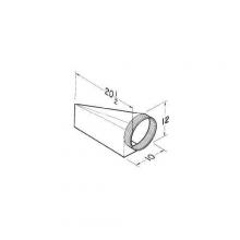  453 - Horizontal Left Transition 4-1/2 in. x 18-1/2 in. to 10 in. round (right end boot).