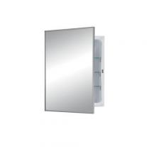  473FS - Basic Styleline, Recessed, 16 in.W x 22 in.H, Stainless Steel Trim Mirror.