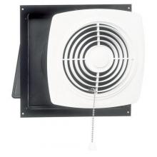  507 - 8 in., Chain-Operated Wall Fan, White Square Plastic Grille, 250 CFM.