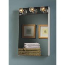  565 - Framelss Styleline, Surface Mount, 18 in.W X 28 in.H, Single-Door, Chrome Trim.