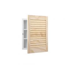  607ADJ - Basic Louver Door, Recessed, 16 in.W x 22 in.H,  Unfinished Pine.