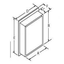  614 - Basic, Surface Mount, 16-1/4 in. W x 22-1/4 in.H,  Medicine Cabinet.