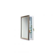  625N244SNCL - Specialty, Recessed, 25-1/2 in.W x 14 in.H, Locking, Satin Nickel, Locking Cabinet.