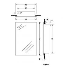  62BK244CCY - City Collection, Recessed/Surface Mount, 26-1/2 in.H, Cherry frame with flat front mirror.