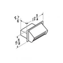  649 - Wall Cap, Aluminum,Steel Wall Cap for 3-1/4 in. x 10 in. Duct.