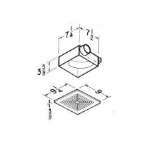  670 - Ceiling/Wall Ventilation Fan, 50 CFM.