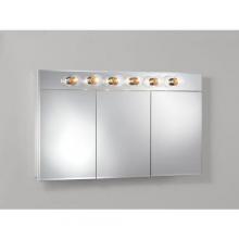  755451 - Tri-View with Six Bulb Light, Frameless, Beveled, Classic White