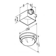  757SNNT - Decorative Fan/Light, Satin Nickel Finish, Glass Globe,  Uses two 60 Watt candelabra bulbs, 80 CFM.