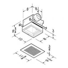  80RDF - Finish Pack, with Metal Grille, 80 CFM, To be used with Model RDH housing pack.