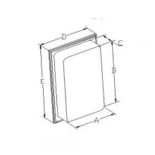  835P24WHD - Focus, Recessed, 16 in.W x 26 in.H, Frameless Mirrored Single Door.