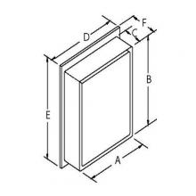  B72338501 - Horizon, Surface Mount, 16 in.W x 22 in.H, Plastic Body, Frameless Beveled-Edge Mirror.