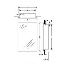  B7233 - Focus, Recessed, 16 in.W x 22 in.H, Plastic Body, Frameless Mirrored Door.