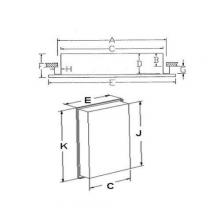  B7733 - Focus, Recessed, 16 in.W x 26 in.H, Plastic Body, Frameless Mirrored Door.