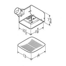  QTRN050F - Builder Pack, 50 CFM. Uses QTXRN000HF housing pack.