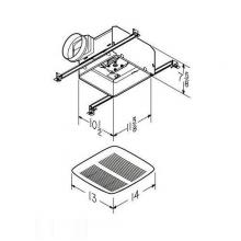  QTXEN080 - Ultra Silent Bath Fan, White Grille ,80 CFM. Energy Star® Qualified.