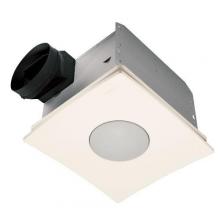  QTXEN080FLT - Fan/Light, White Grille, 42W Fluorescent Light, 4W Night Light, 80 CFM, Title 24 Compliant, Energy S