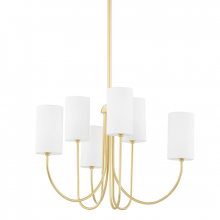  6828-AGB - 6 LIGHT CHANDELIER