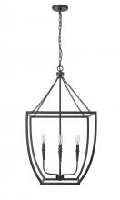  13804-MB - Kelsey 4-Light Pendant light Matte Black