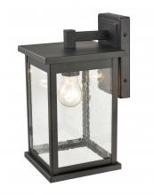  4111-PBK - Bowton 1-Light Outdoor Wall Sconce Powder Coated Black