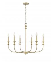  29506-VB - Savanne 6-Light Chandelier Ceiling Light Vintage Brass