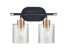  9412-MB/MG - Renitta 2-Light Vanity Matte Black Modern Gold