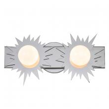  BB90417PC-2 - Soleil 2 Light Chrome Bath Vanity Light Star Shape