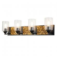  BB90586MB-4B1G - Bocage 4 Light Black And Gold Bath Bar