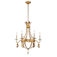  CH1036-6 - Monteleone 6 Light Chandelier in Antique Gold