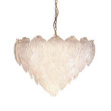  CH9081-65 - Acanthus Textured Glass Updated Modern Glam Large Chandelier