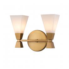  BB1004LG-2 - Bowtie 2 Light Bath Bar in Laquered Gold