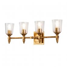  BB1022G-F2G - Vetiver 4 Light Bath Bar In Gold