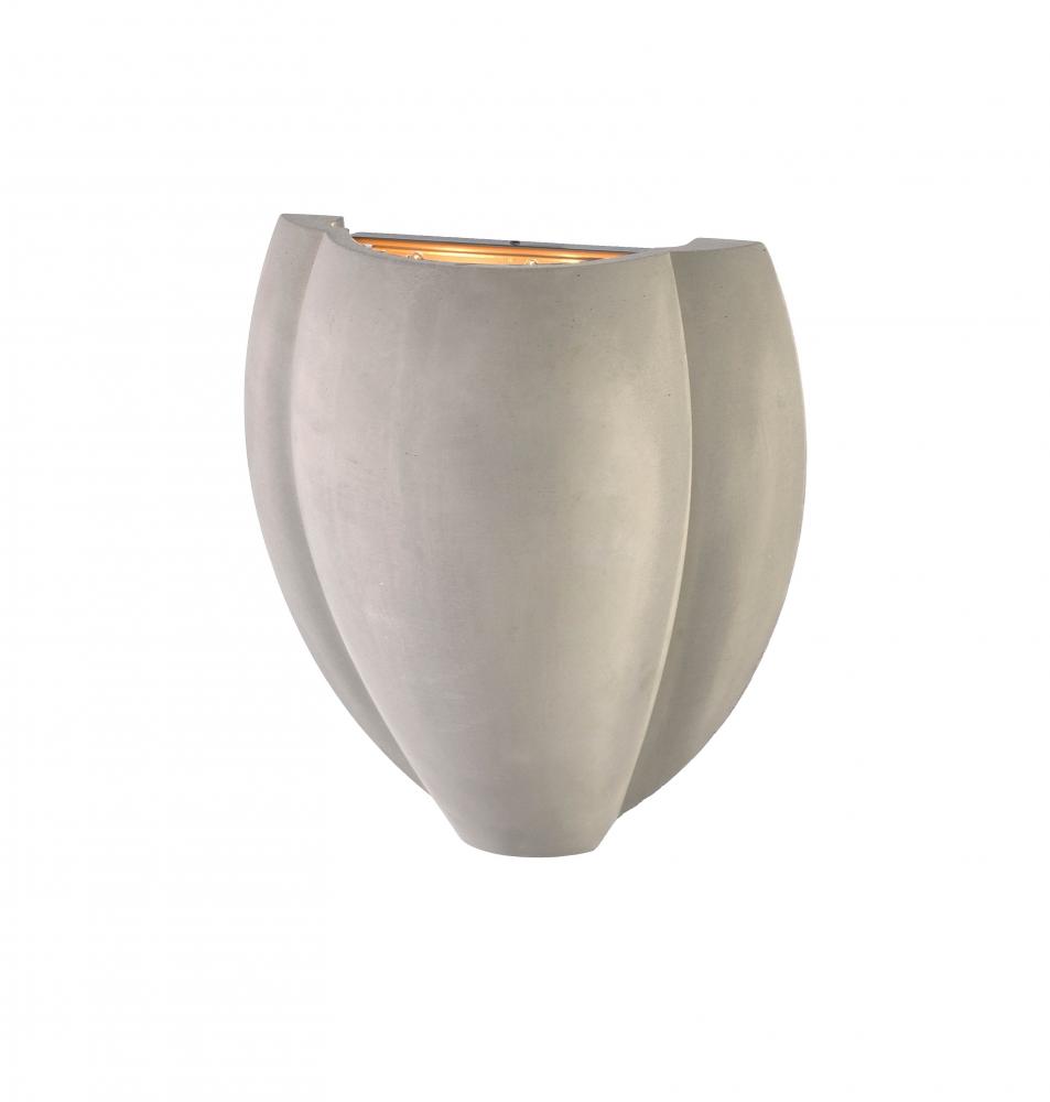 2 LIGHT WALL SCONCE IN METAL & CEMENT