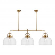  LP461155AG - Lancaster 55-in Aged Gold 3 Lights Linear Pendant