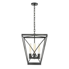  PD309616UB - Lattice Urban Bronze 4 Lights Pendant